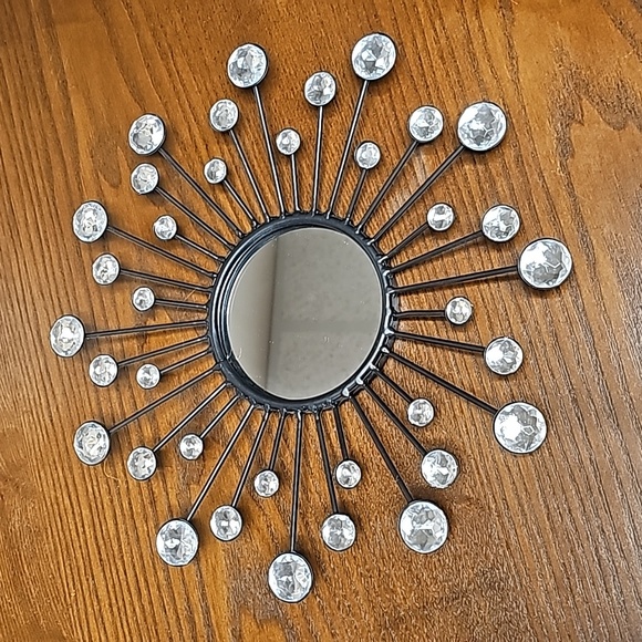 Wall hanging Mirror Accent Sunburst Gem - Picture 1 of 8